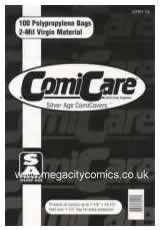 COMICARE Polypropylene Comic Bags SILVER AGE Size (pack of 100) MINIMUM ORDER: 2 PACKS