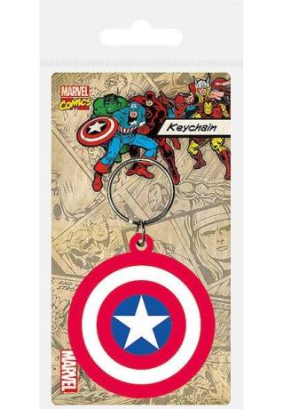 Captain America Shield Rubber Keychain