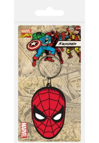 Spiderman Head Rubber Keychain